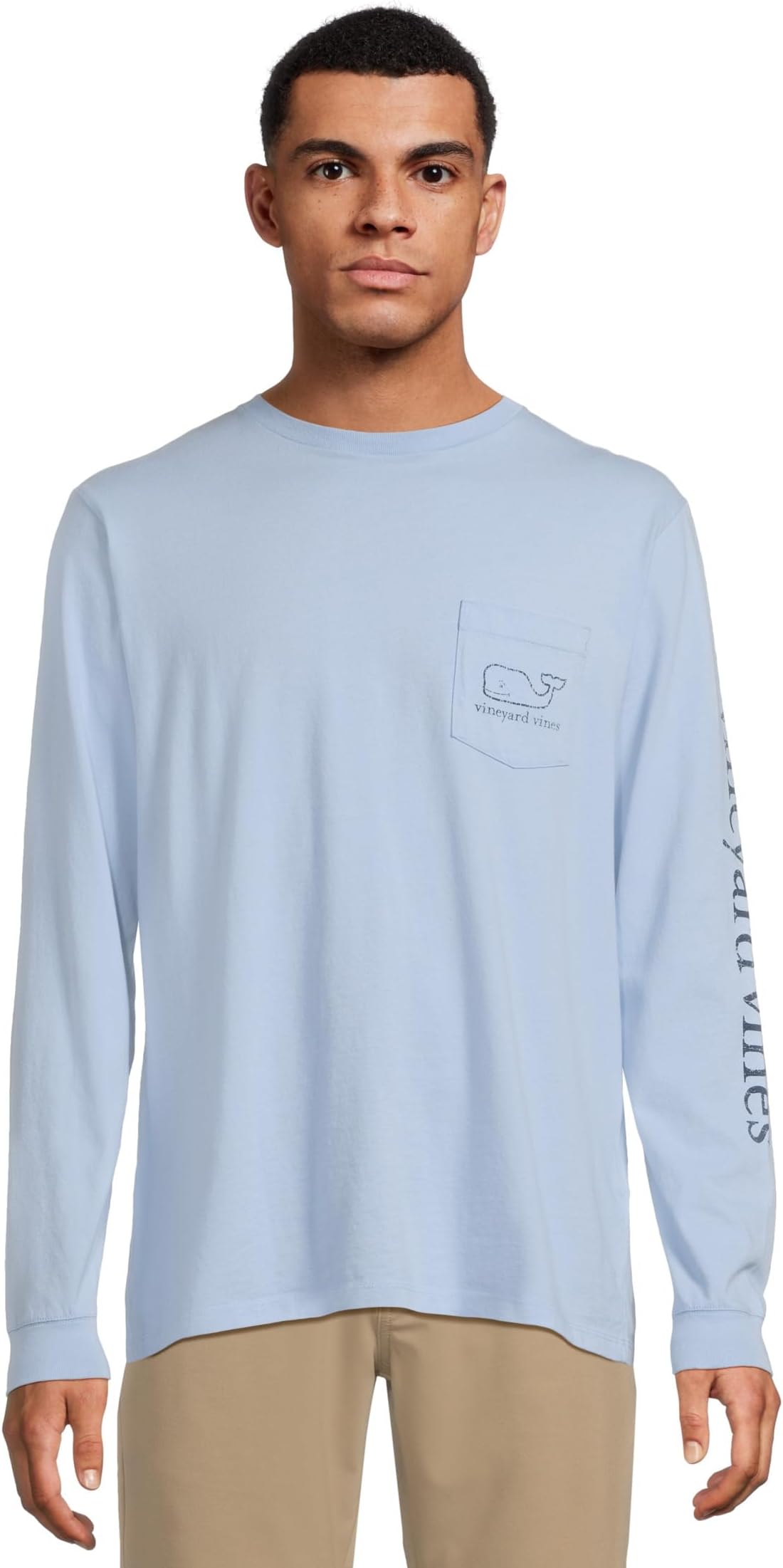 

Футболка Vineyard Vines Long Sleeve Vintage Whale Pocket T-Shirt, Jake Blue