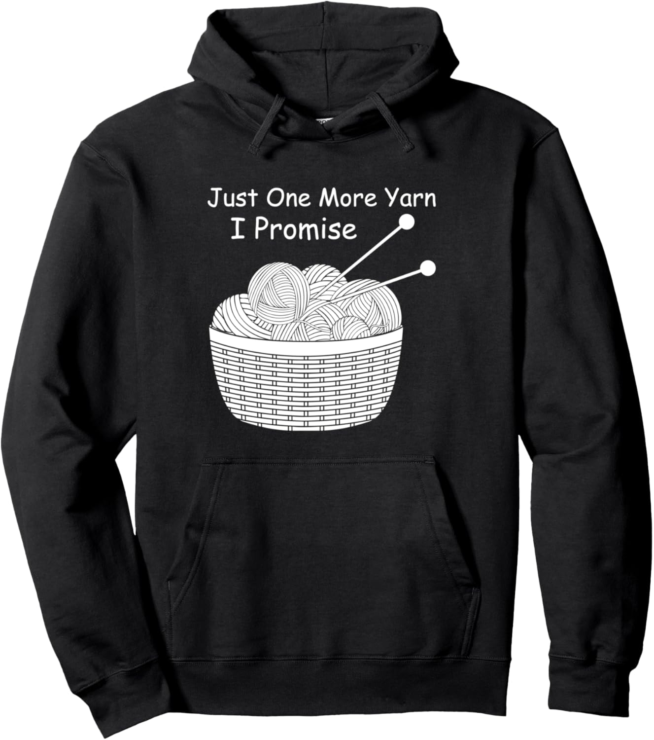 

Еще одно обещание от пряжи - Забавная вязаная толстовка Funny Crochet Crocheter, черный