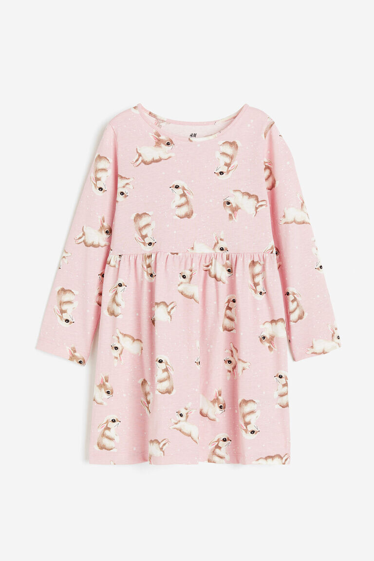 

Платье из хлопкового джерси H&M, розовый