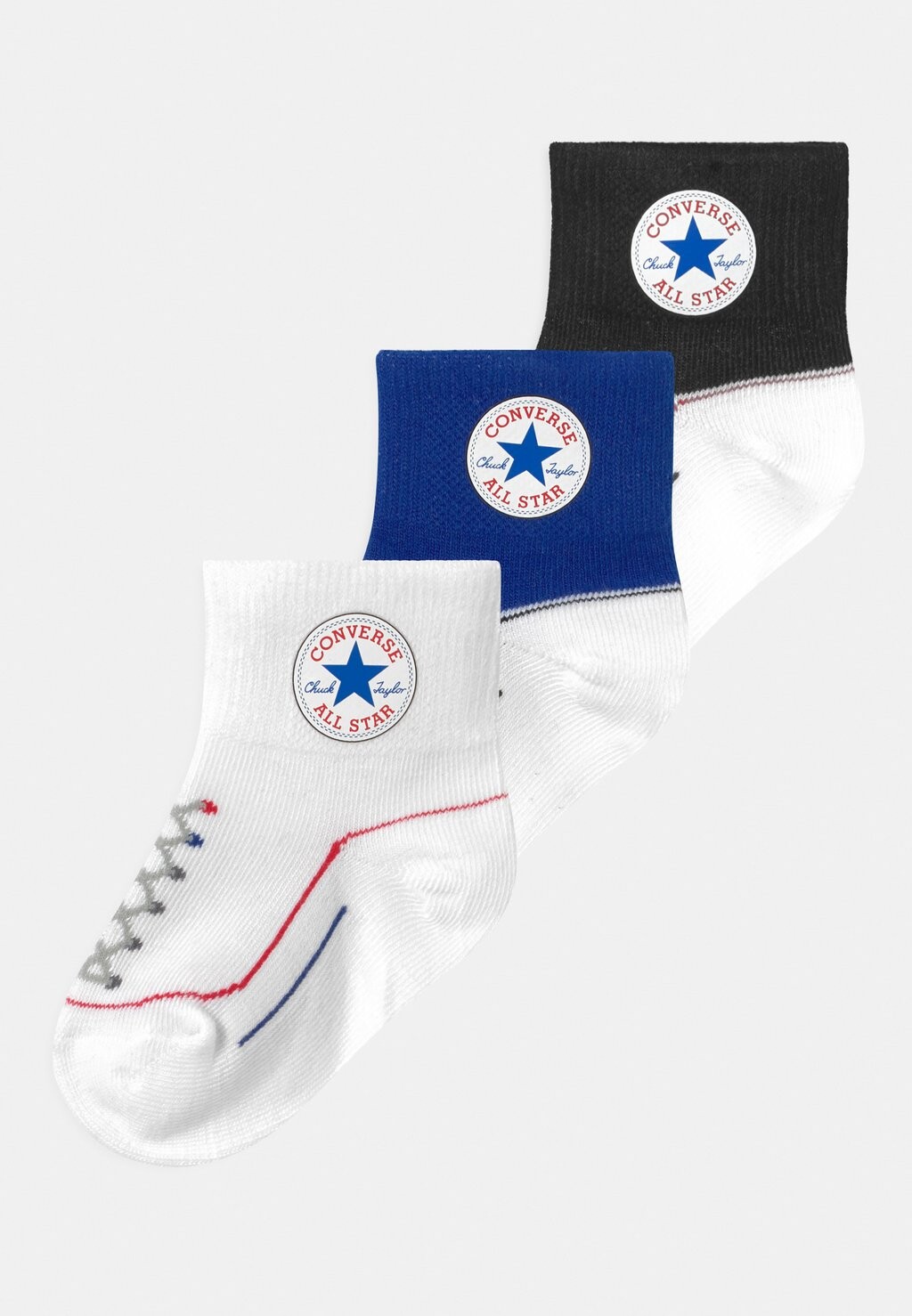 

Носки CHUCK INFANT QUARTER 3 PACK UNISEX Converse, цвет converse blue