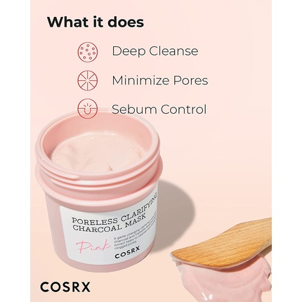 Маска для лица Cosrx — С розовым углем для очищения пор ,8 жидких унций / - детокс- из глины для лица от черных, 110 г — фото 3