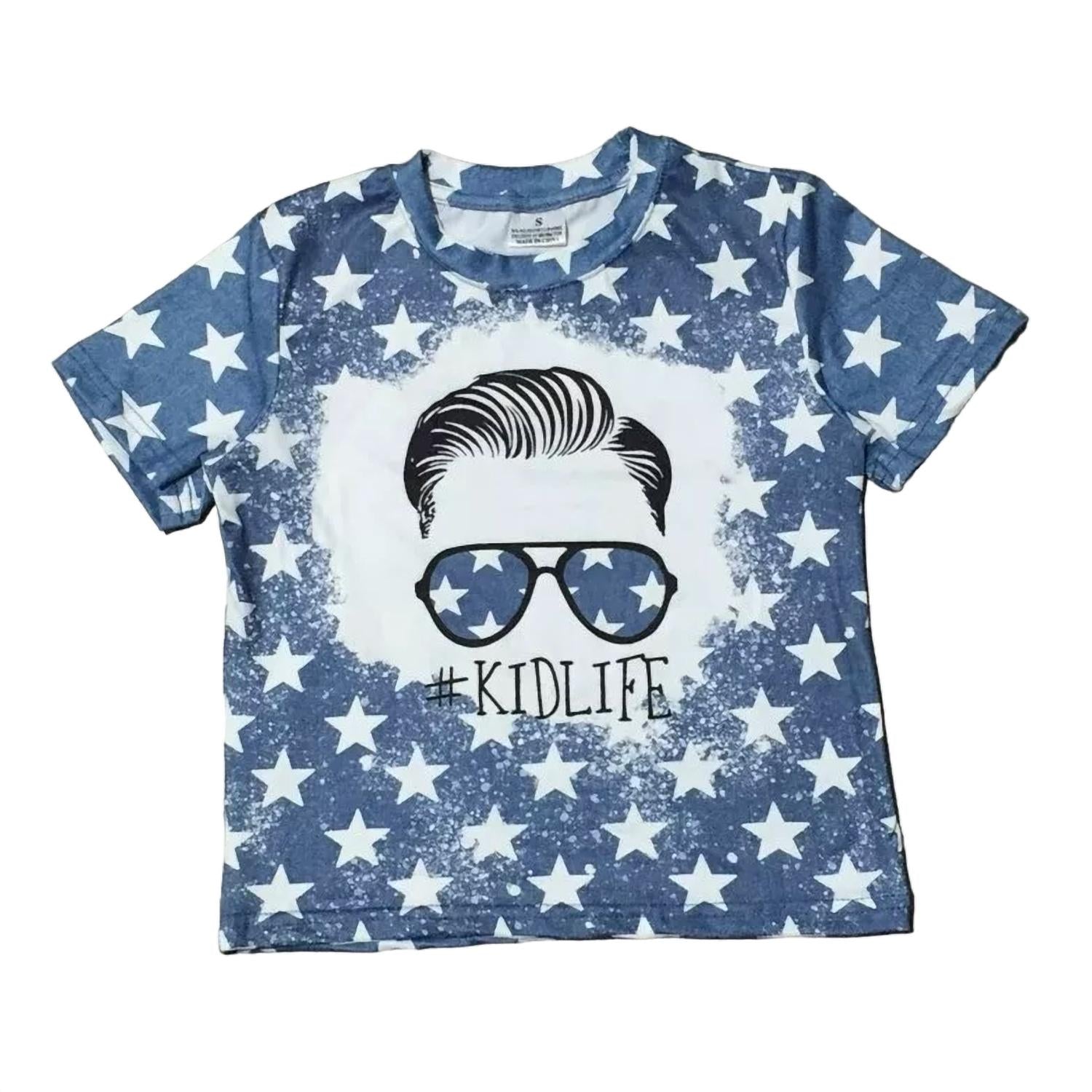 

Футболка Patriotic Kid's Life для мальчиков синего цвета KIDSCHARM