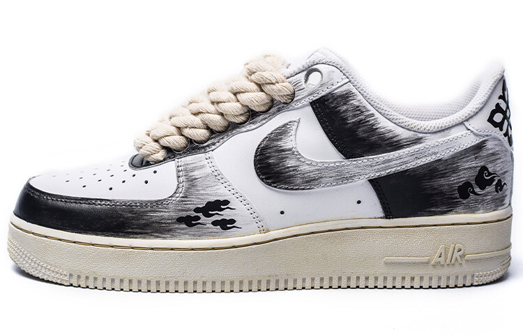 

Кроссовки Nike Air Force 1 Skateboard Shoes Women's Low-Top Black White, Черный, Кроссовки Nike Air Force 1 Skateboard Shoes Women's Low-Top Black White