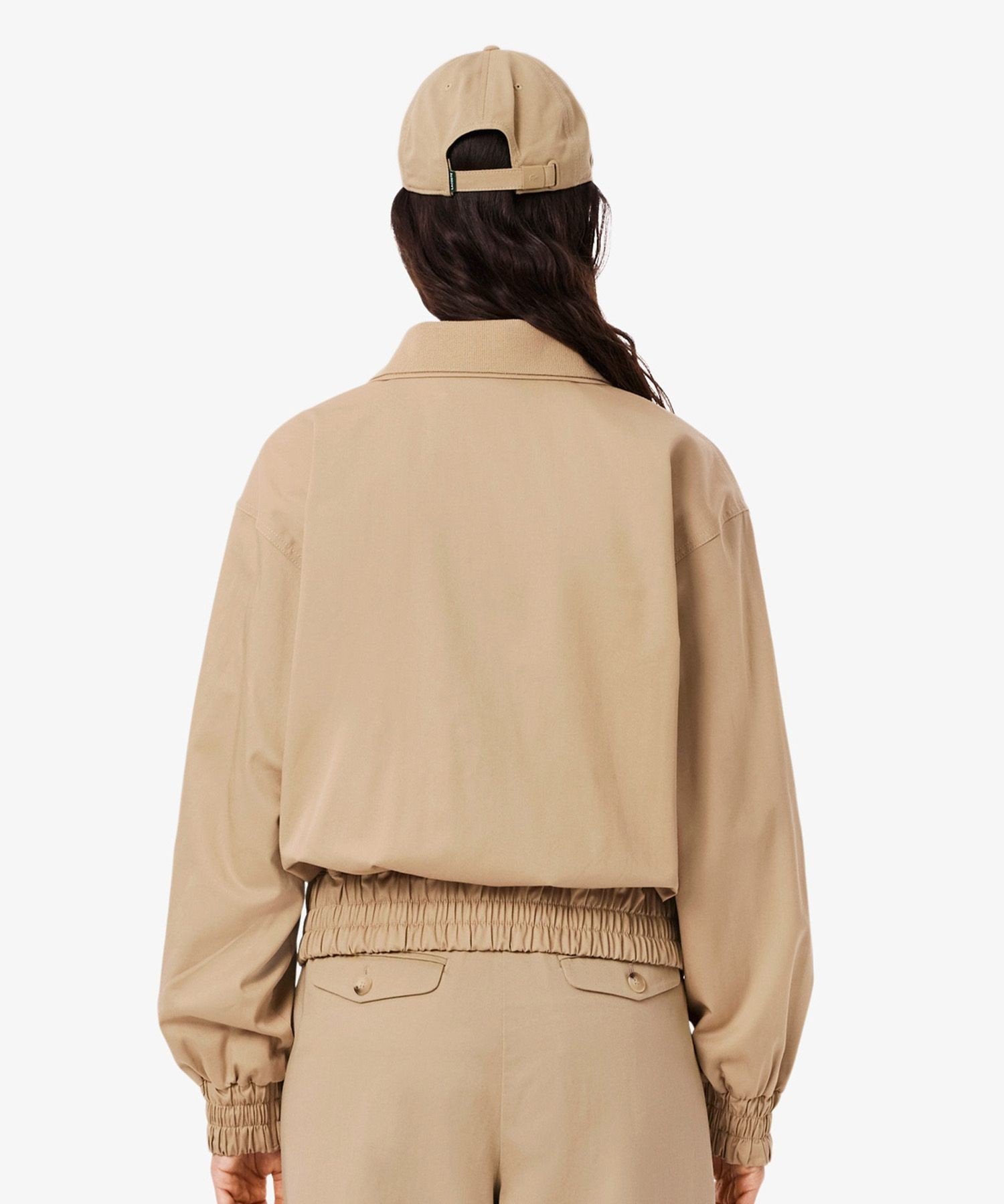 Куртка LACOSTE вязаная многослойная на молнии, Beige — фото 2