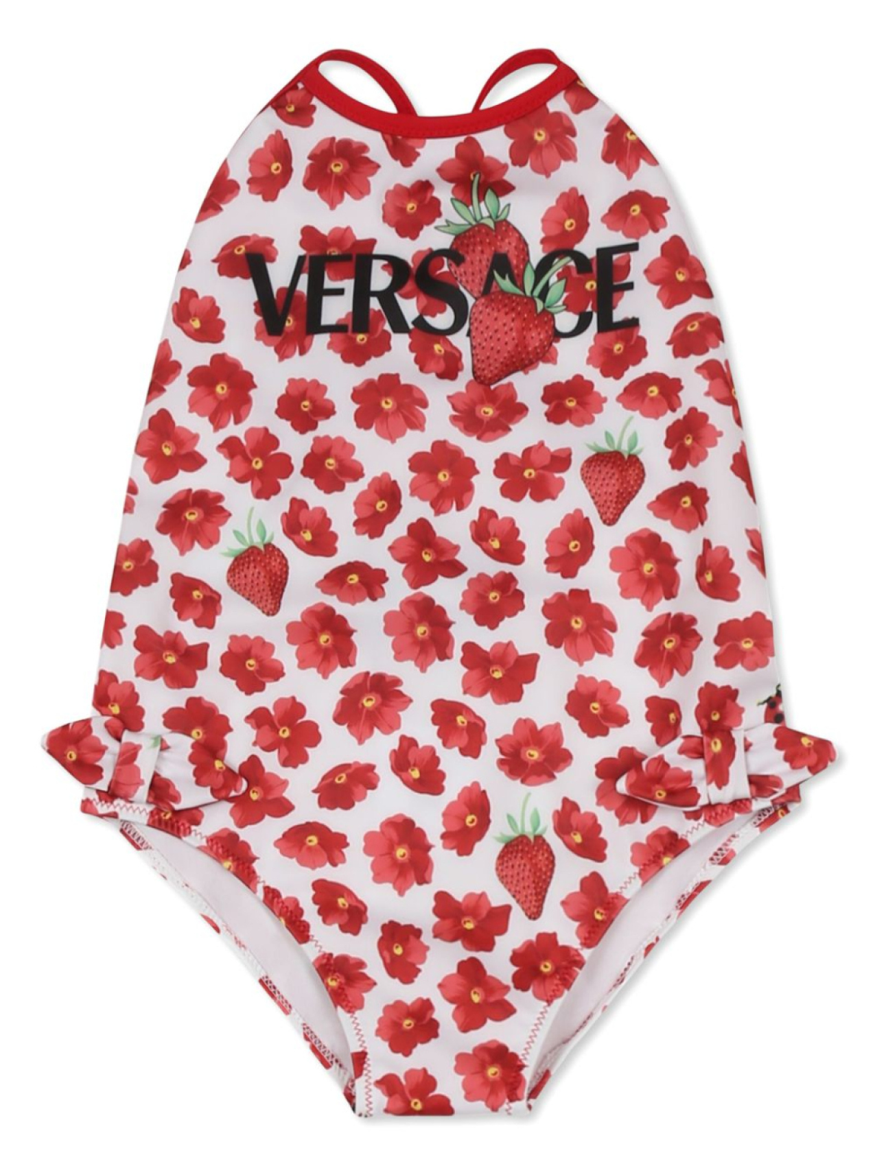 

Versace Kids купальник с цветочным принтом, красный