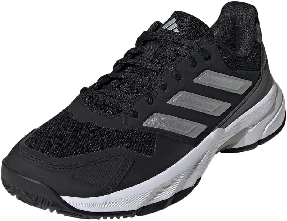 Кроссовки теннисные Adidas Courtjam Control 3, Black/Silver Metallic/Grey