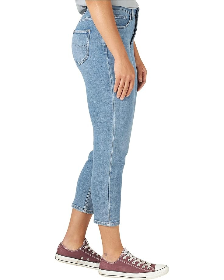 

Джинсы Lee Ultra Lux Tapered Crop Relaxed Fit High-Rise, цвет Cloud Indigo