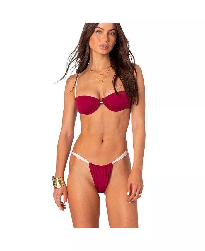 

Женский бикини-топ Leanna Contrast Cupped Edikted, красный