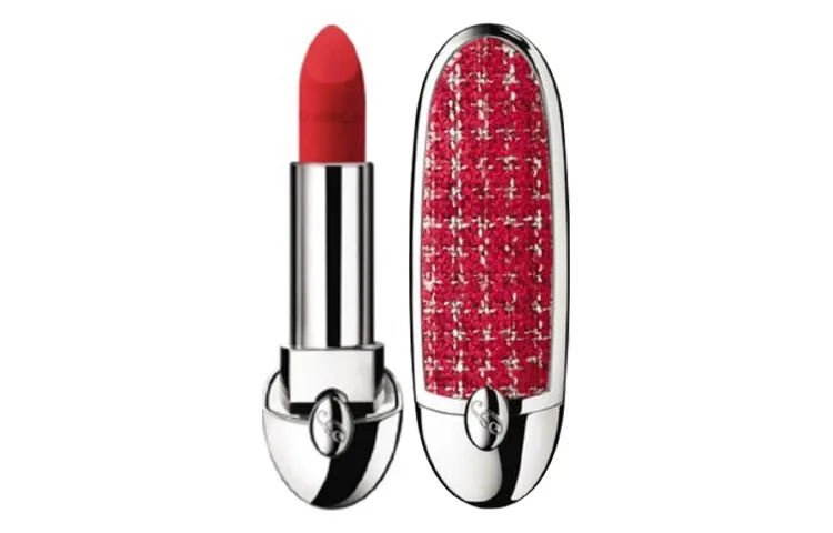 GUERLAIN Carmine Shell Vintage Edition помада-крем с эффектом матового шелка с драгоценными камнями 3,5 г, N°360+ rouge tweed shell — фото 3