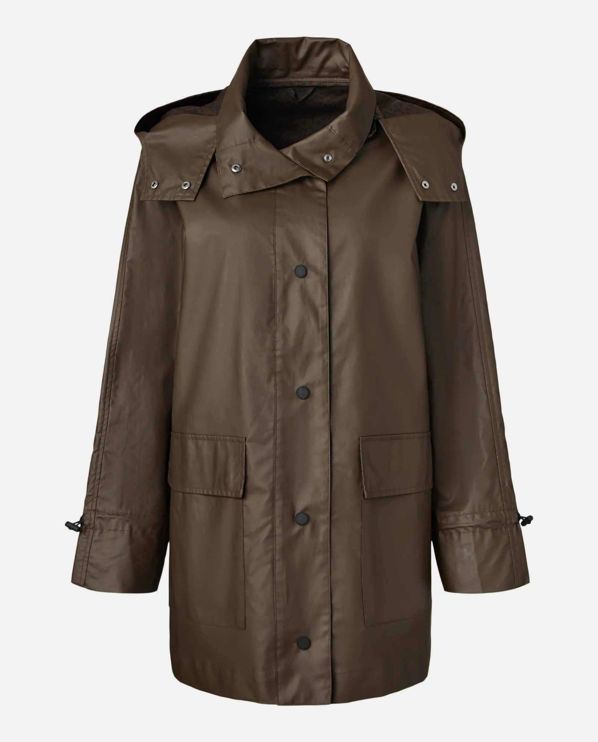 

Женский короткий гладкий плащ Woman El Corte Inglés, коричневый