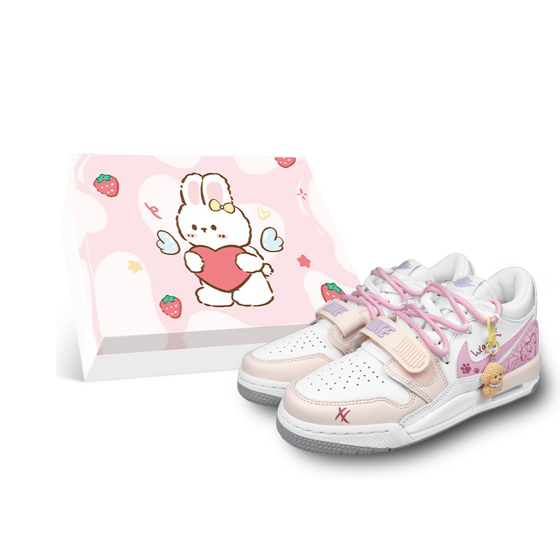 

Jordan Legacy 312 Pink Purple Dog Low top Kids' Skateboarding Shoes Teenagers