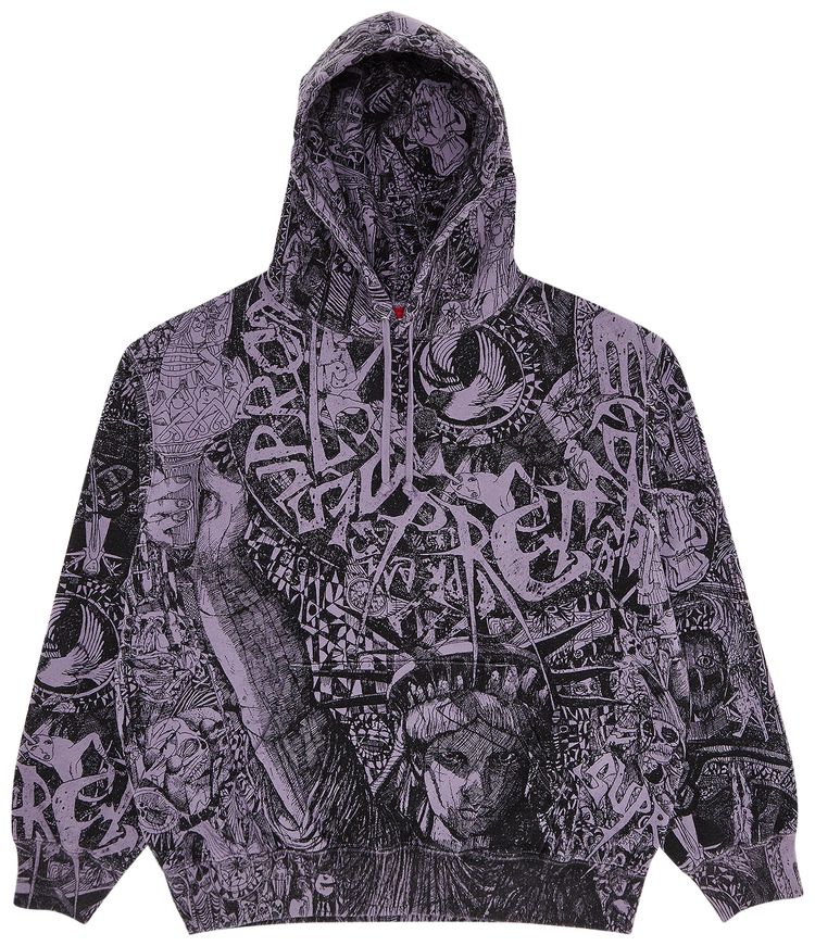 

Толстовка Supreme Liberty Hooded Sweatshirt 'Dusty Purple', фиолетовый