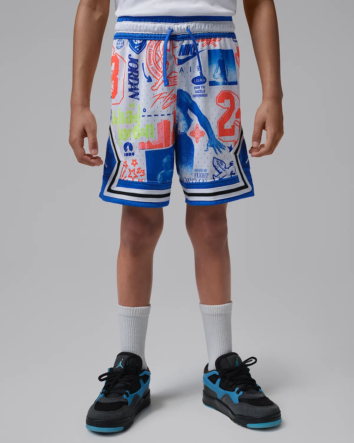 Детские шорты Jordan Little Kids' Dri-FIT Printed Sport Diamond, Game Royal