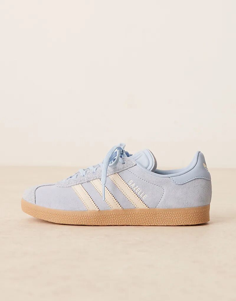 Кроссовки adidas Originals Gazelle синего и кремового цветов — фото 2
