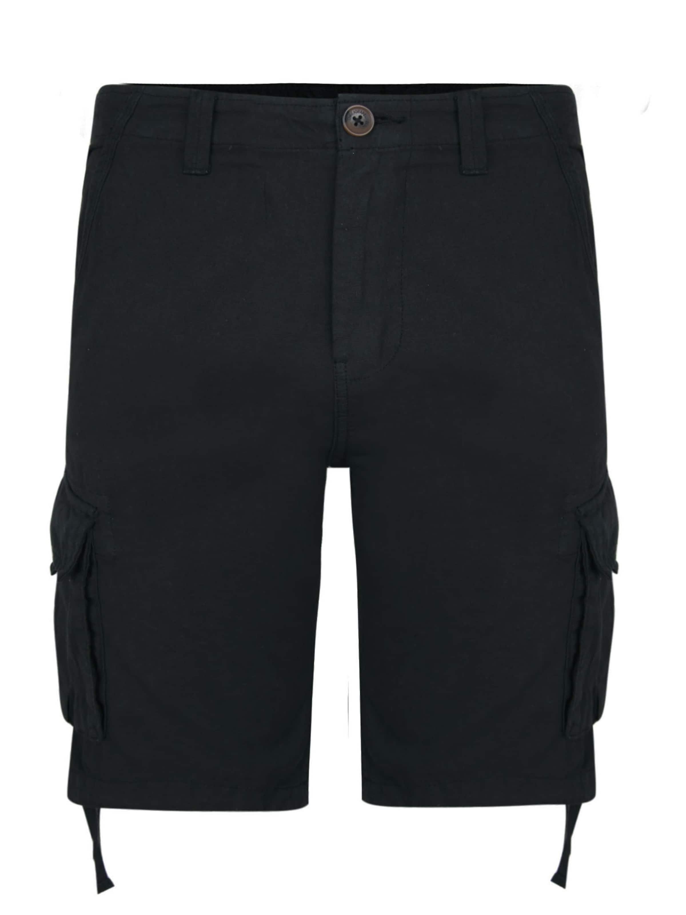 

Threadbare Карго-шорты Regular 'Manchester' в черном цвете