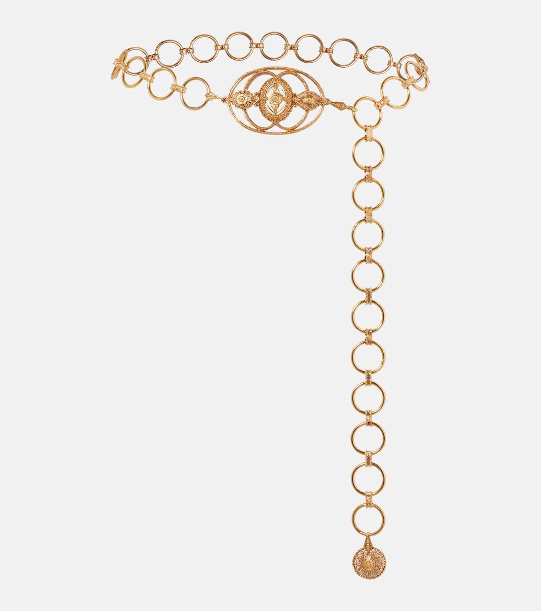 

Амулет с логотипом на ремне Chloé, Vintage Gold