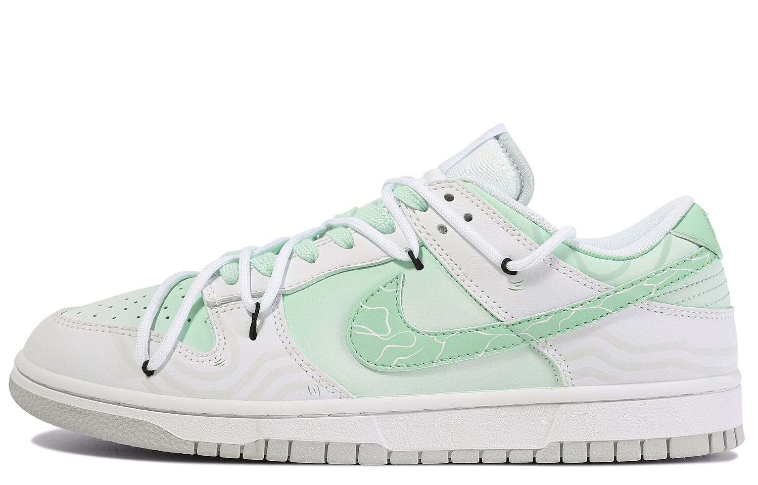 

Кроссовки Nike Dunk Skateboarding Shoes Women's Low-top Green/White, светло-зеленый