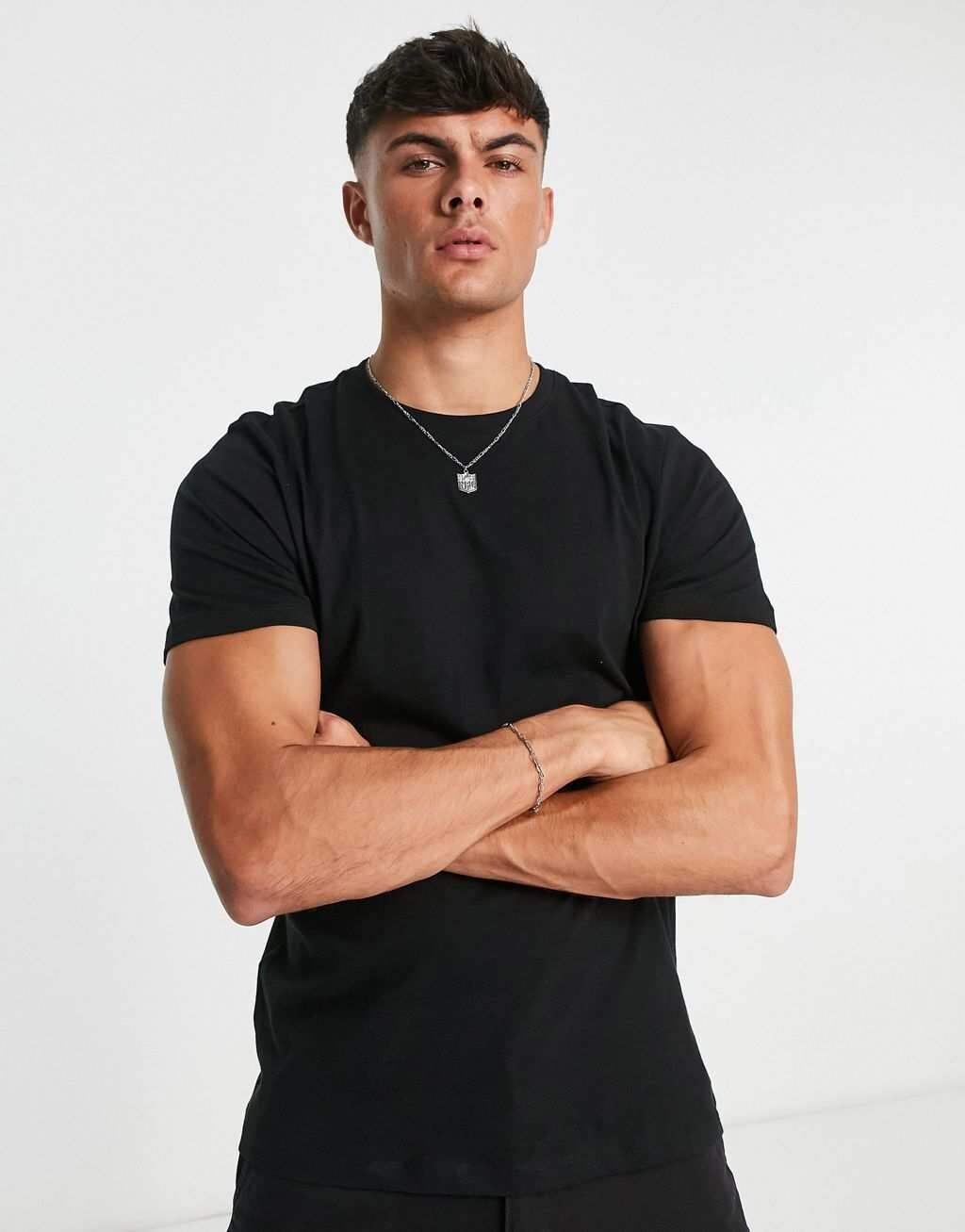 

Черная футболка с круглым вырезом New Look, Черный, Черная футболка с круглым вырезом New Look