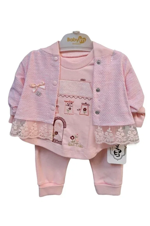 Детское боди-комбинезон для девочек хлопковый комплект Babyim, Colored — фото 2