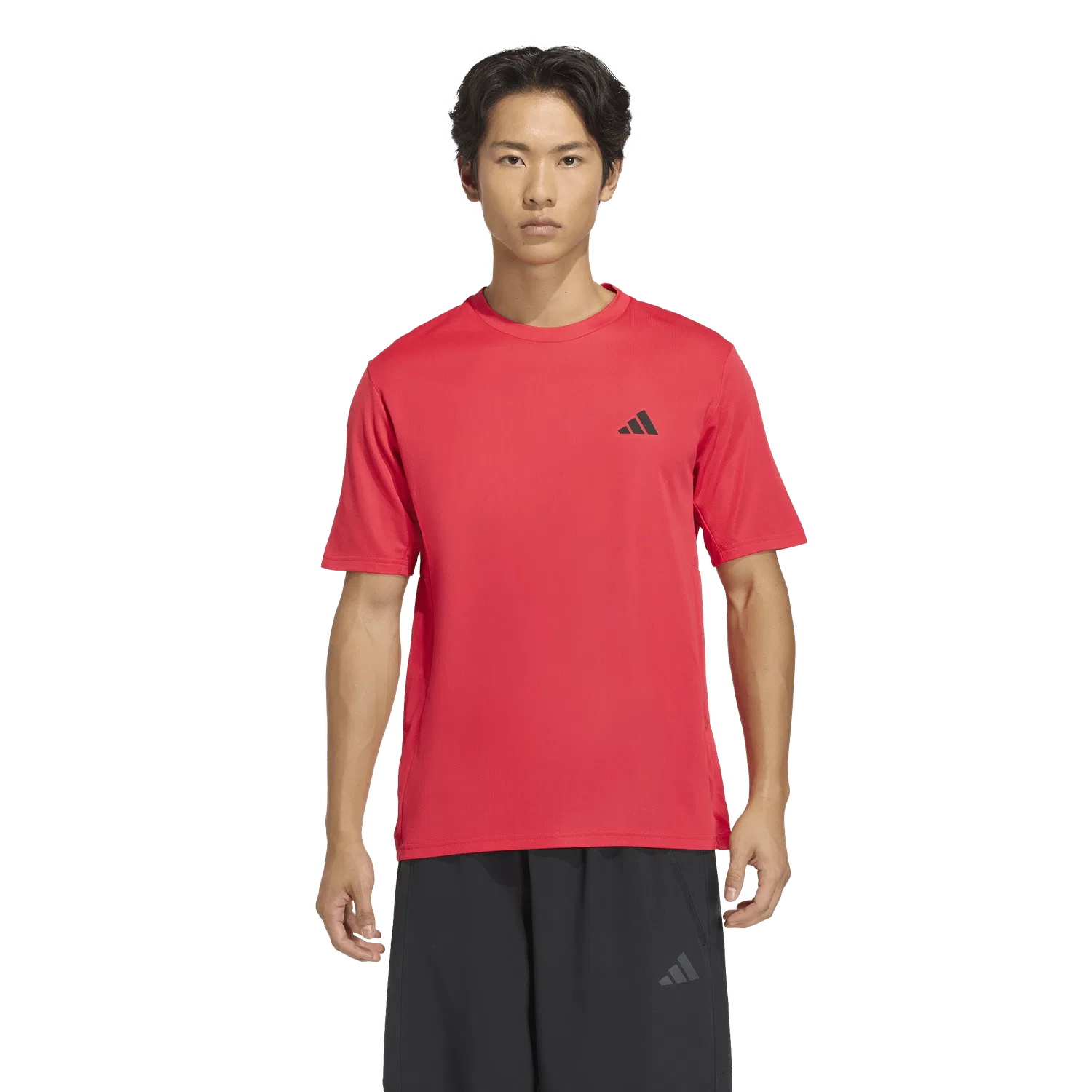 Мужская спортивная футболка с коротким рукавом Adidas, красный — фото 2