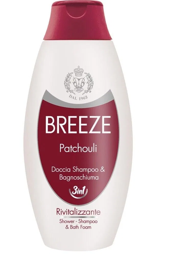 Гель для душа и шампунь 3-в-1 Breeze Patchouly, 400мл + тальк Felce Azzurra 100г, набор 12шт — фото 2