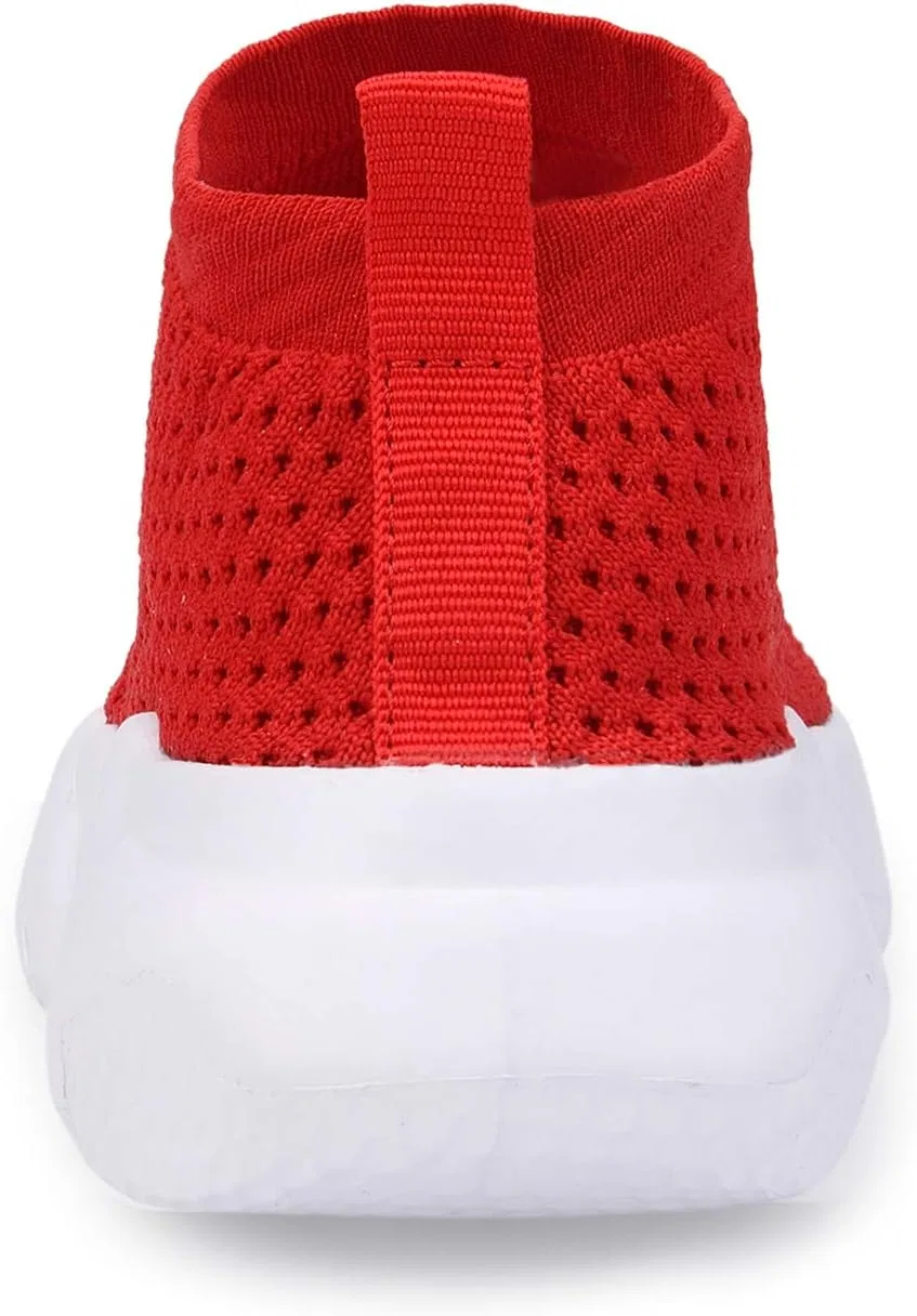 Детские дышащие кроссовки с высоким верхом Casbeam, Red — фото 4