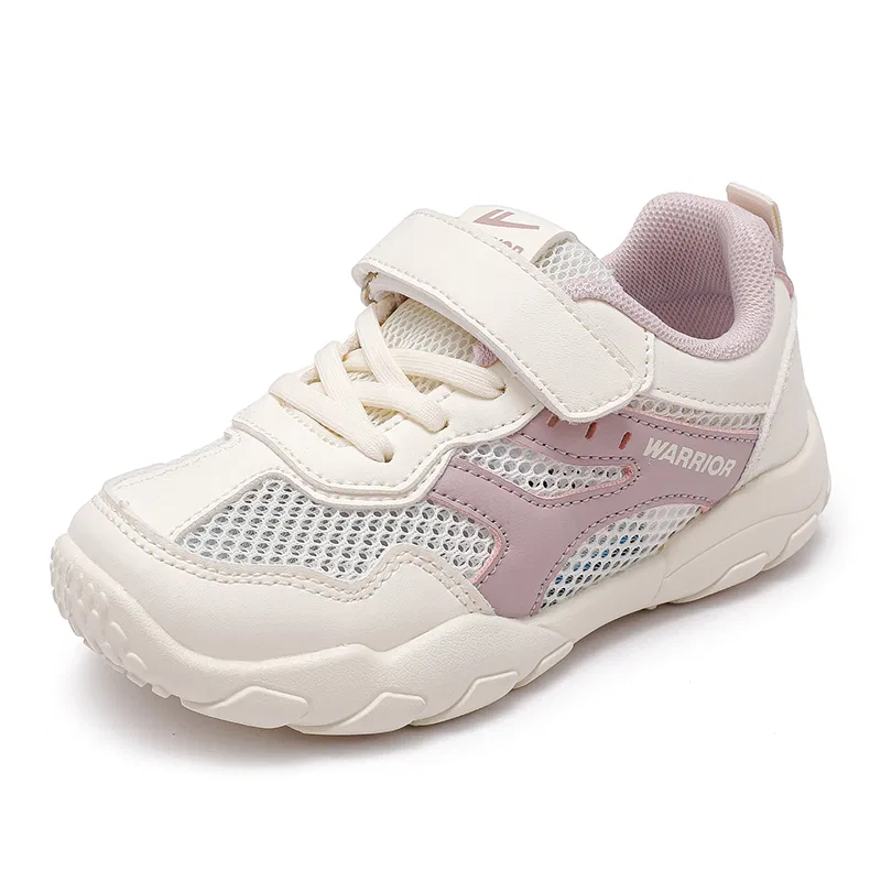 Детские кроссовки из искусственной кожи с текстилем Pink Fuchsia WARRIOR — фото 3