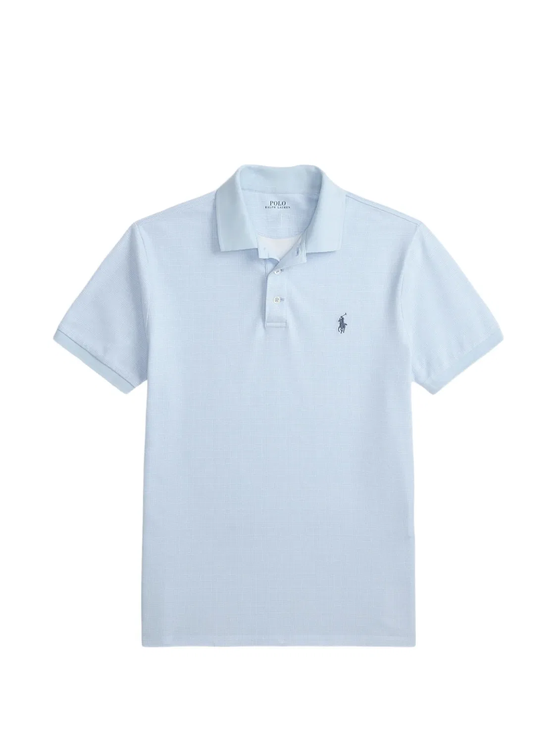 Рубашка поло в клетку глен с вышитым логотипом Polo Ralph Lauren, синий
