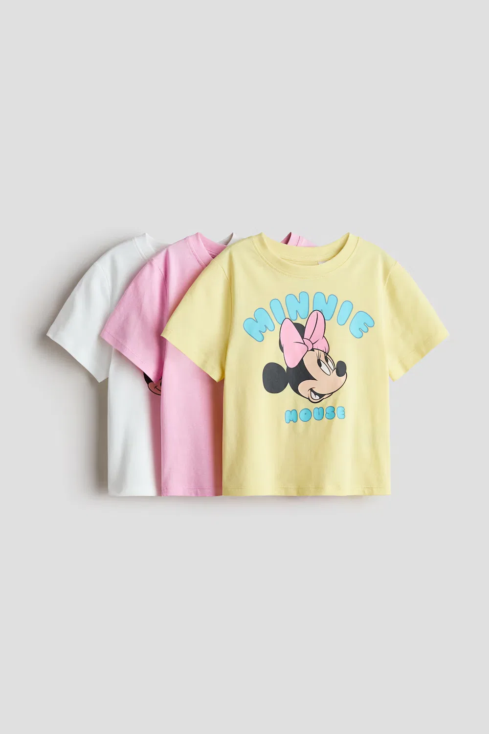 Набор из 3 футболок с принтом H&M, Gelb/Minnie Maus