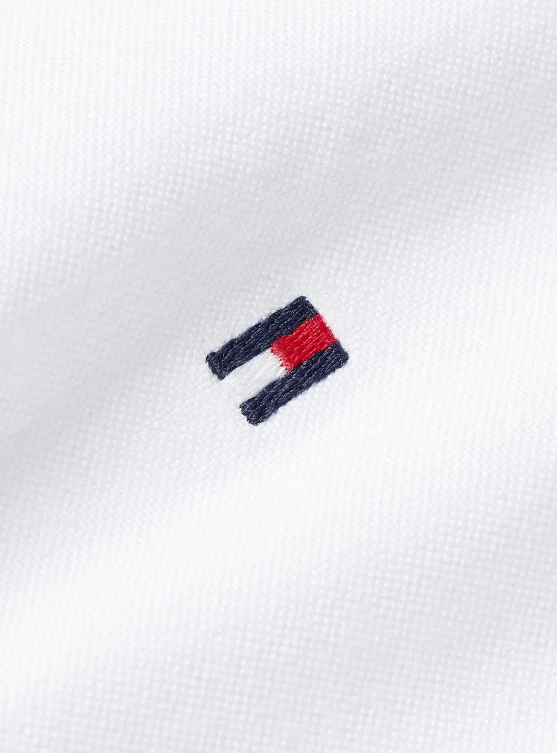 Рубашка классическая с вышивкой флага Oxford Tommy Hilfiger, белый — фото 4