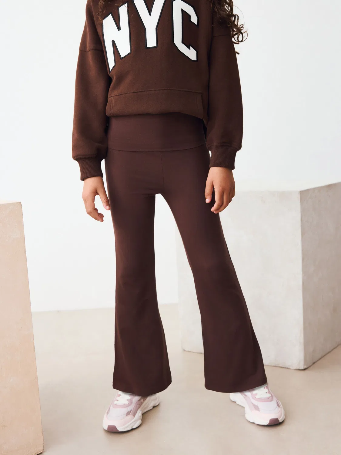 Леггинсы с отворотом и расклешенные, Chocolate Brown Next