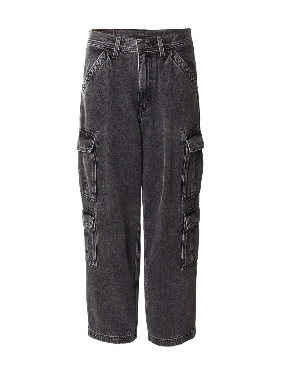 Джинсы LEVI'S Baggy Cargo '578 BAGGY CARGO' черного цвета