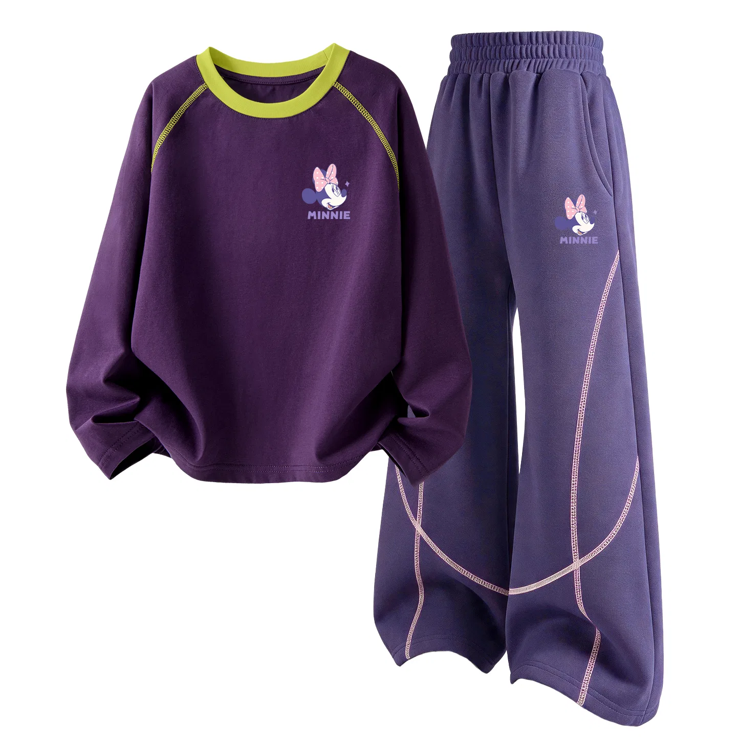 Детский спортивный костюм с круглым вырезом Дизайн Disney Kids Casual Sportswear Disney, Цвет Di Spud Friend K Cheese Yellow+Di Spud Friend K Autumn Wild Brown — фото 3