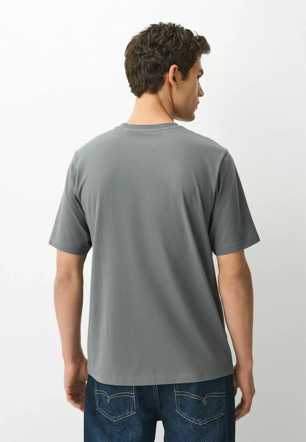 Футболка с V-образным вырезом - базовая футболка Next, New Charcoal Grey — фото 3