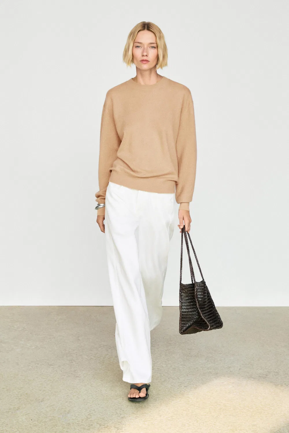 Свитер Massimo Dutti, кашемировый, коричневый
