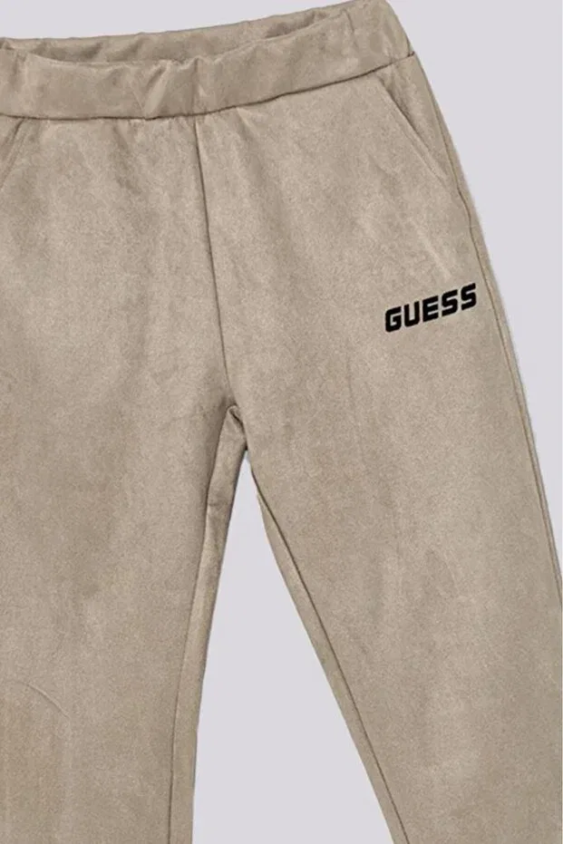 Детские спортивные штаны для мальчиков с принтом Guess, Beige — фото 2