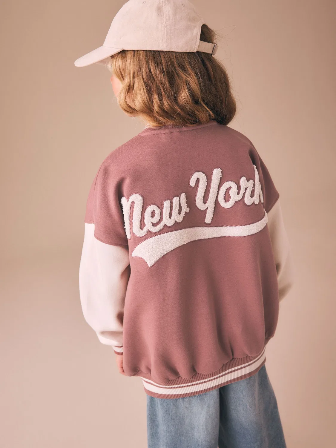 Куртка varsity с вышивкой Next, коричневый/кремовый — фото 3