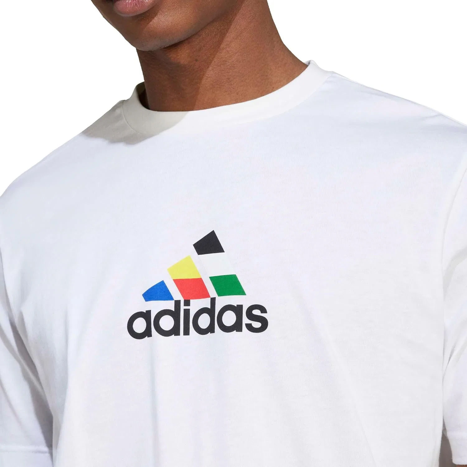 Мужская футболка с графическим принтом House of Tiro Nations adidas, White — фото 4