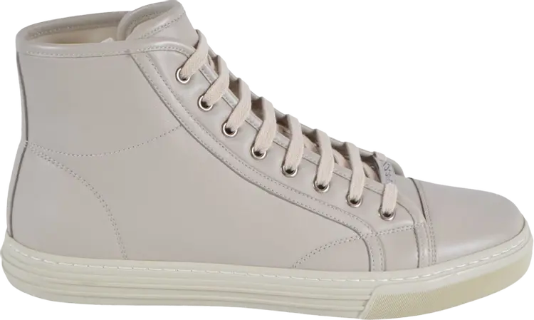 

Кроссовки Gucci Leather High Mystic White, белый