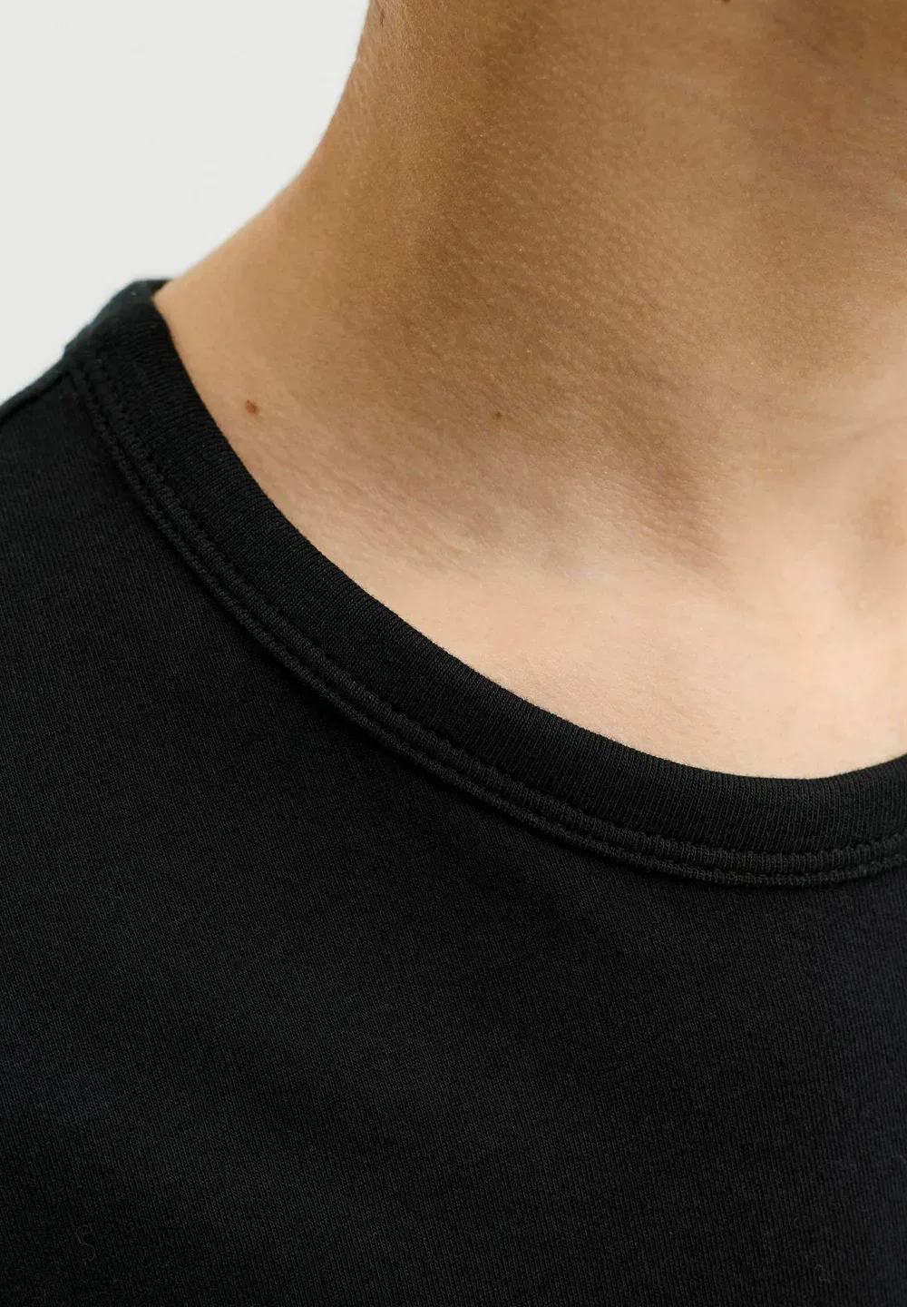 Футболка, детская футболка - базовая футболка Jack & Jones Junior, Black — фото 3