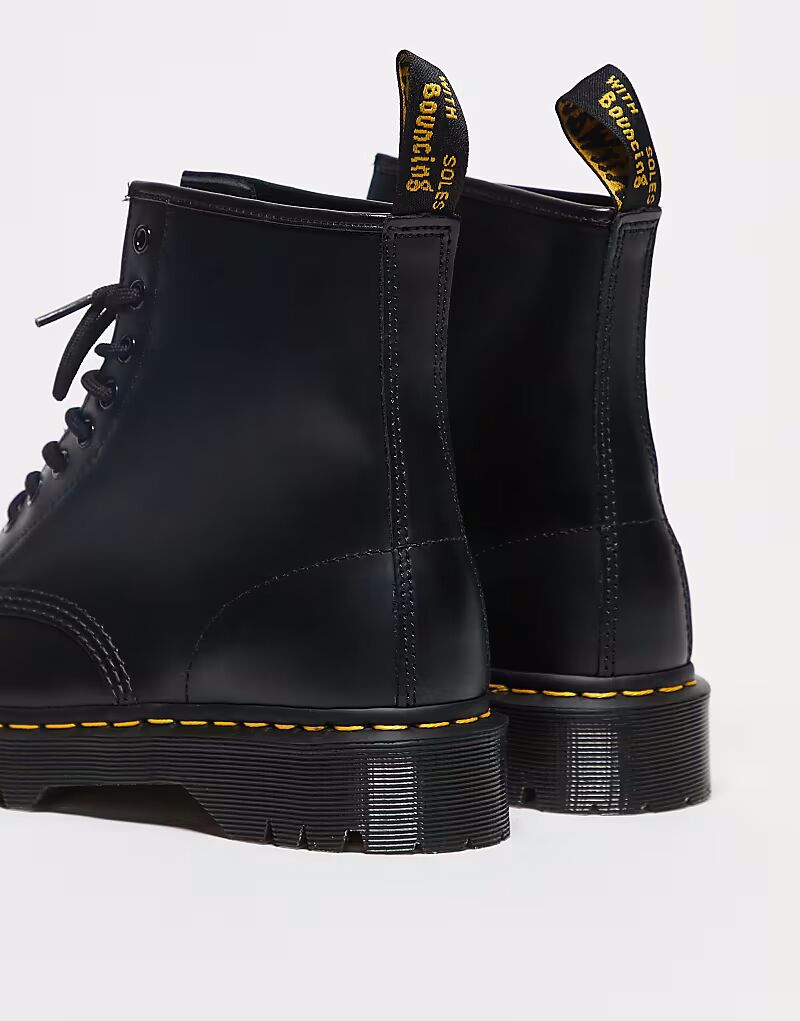 Ботинки Unisex 1460 Bex с 8 люверсами, гладкие, черного цвета Dr Martens — фото 3