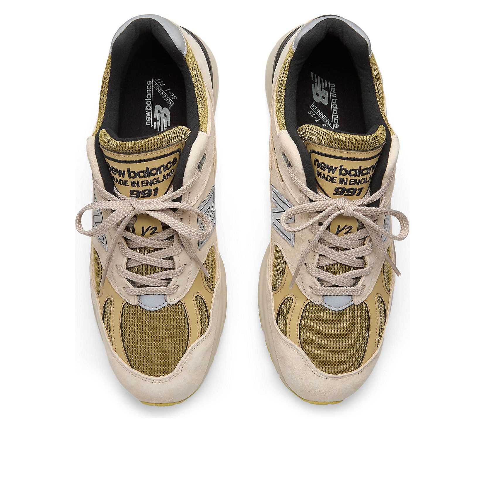 Кроссовки New Balance Made in UK 991v2 Neo Synthesis 'Silver Birch Amber Green' — фото 3
