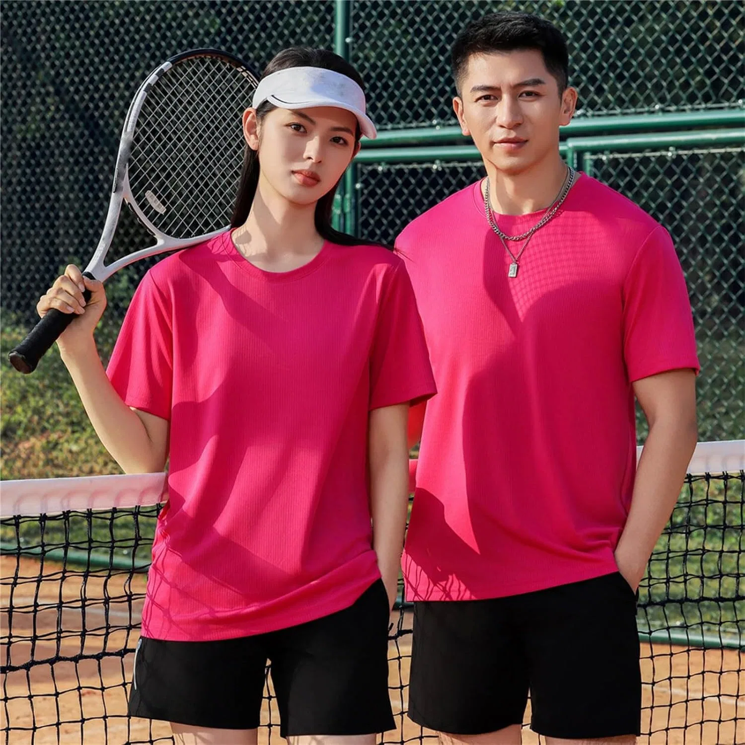 Мужская футболка с круглым вырезом Quick Dry, Hot Pink — фото 2