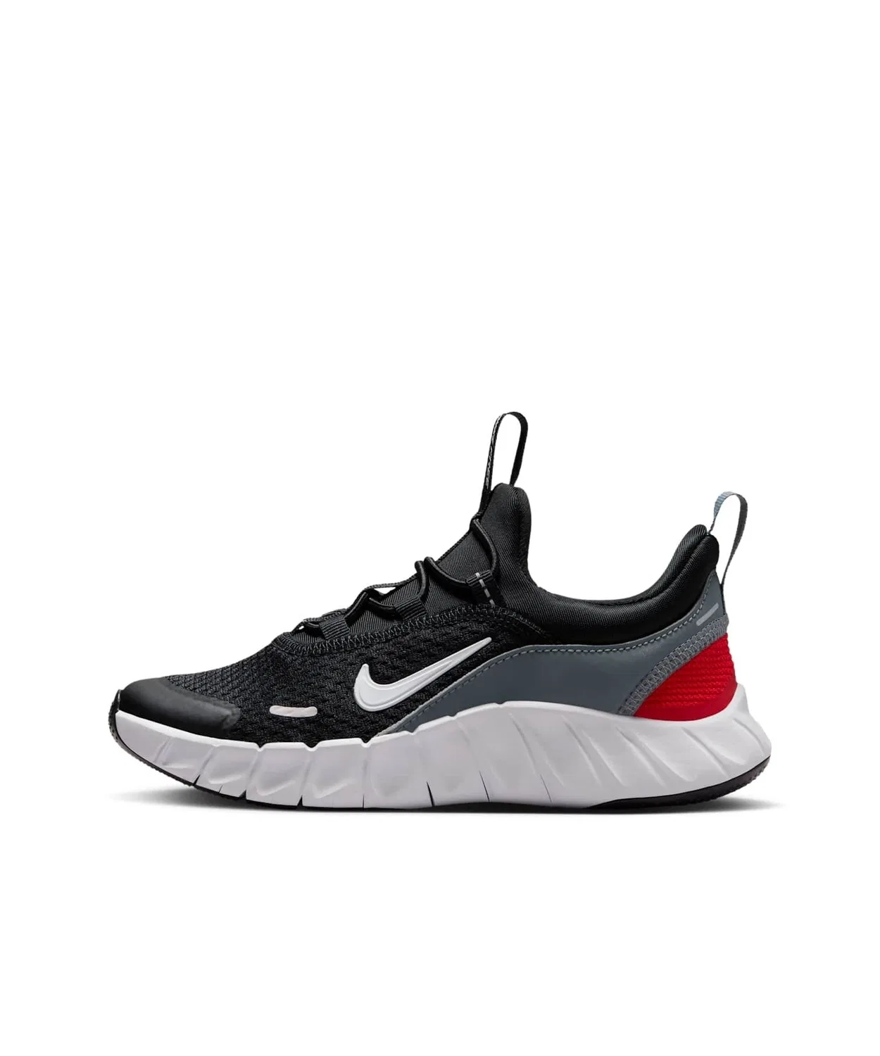 Детские кроссовки с гибкой подошвой Nike Free Ride, Black/Cool Grey/University Red/White