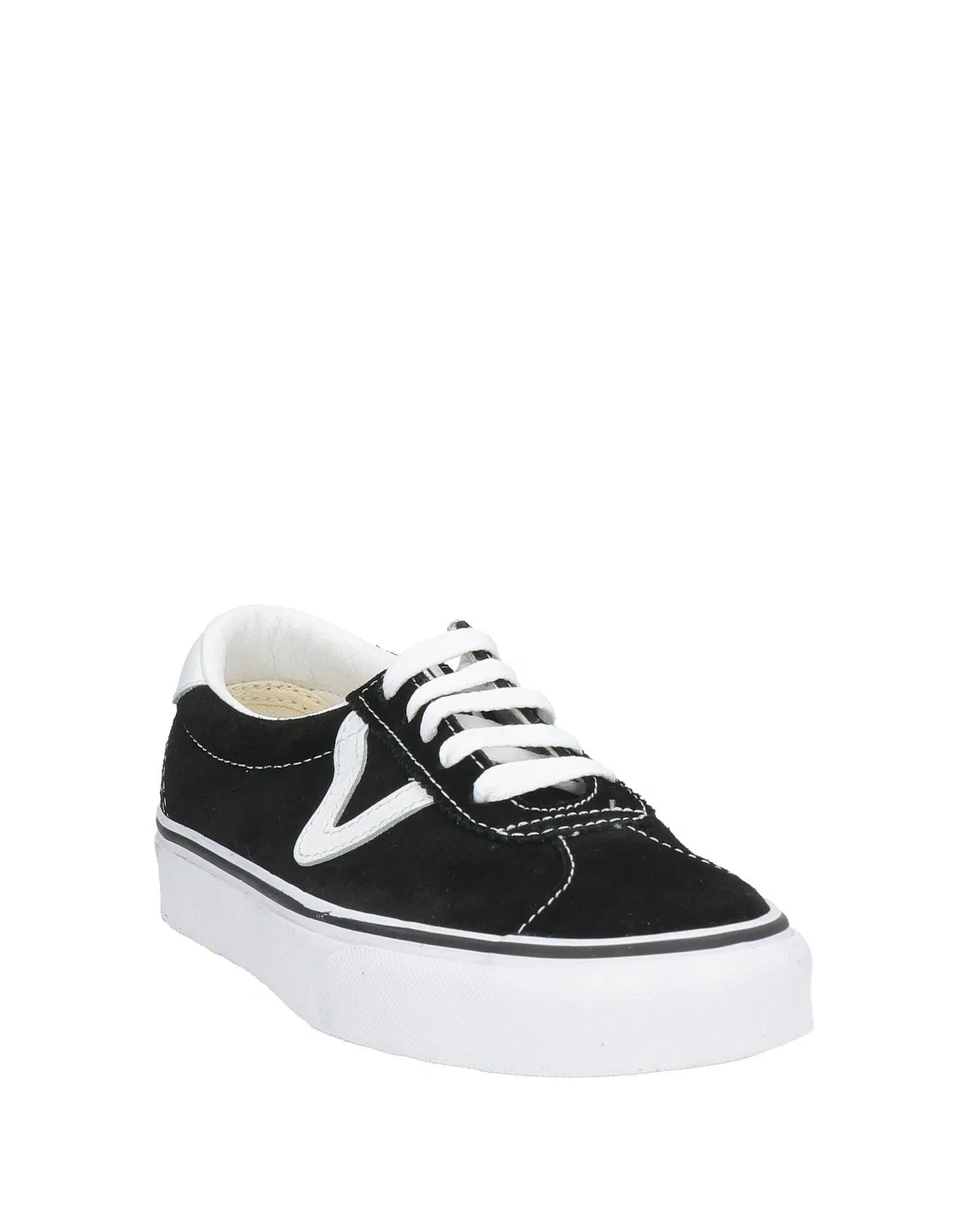 Детские низкие кеды для девочек из кожи Vans, черный — фото 2