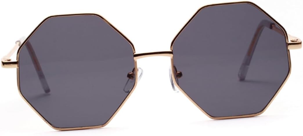 

Солнцезащитные очки Yardwe в ретро-многоугольной оправе для взрослых, 1 пара. Стильные декоративные пляжные очки с прочной конструкцией для отдыха и активного отдыха на природе. Серые линзы, Grey