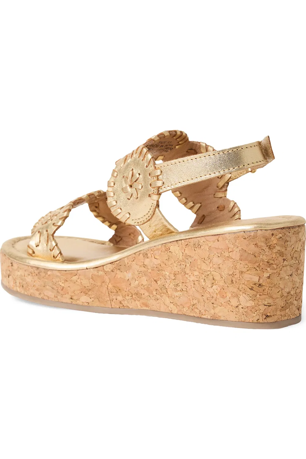 Сандалии детские на платформе и клиновидном каблуке Slingback Platform Wedge Jack Rogers, Platinum — фото 2