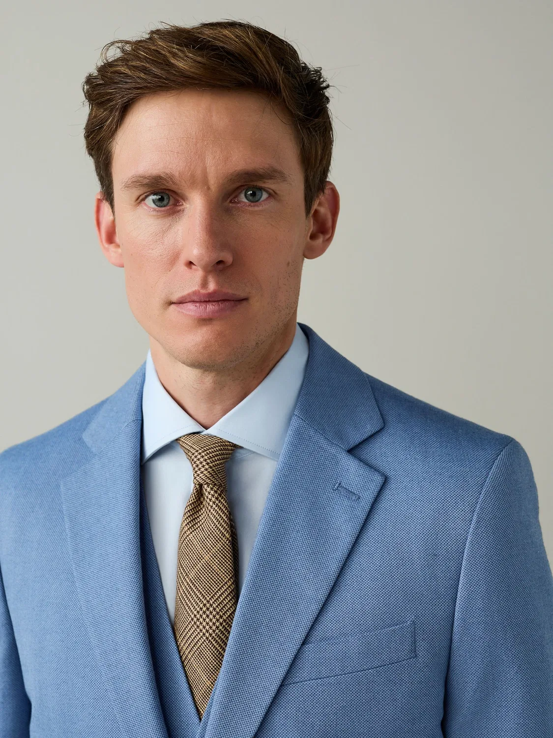 Пиджак текстурированный Slim Fit, Chambray Blue Next — фото 4