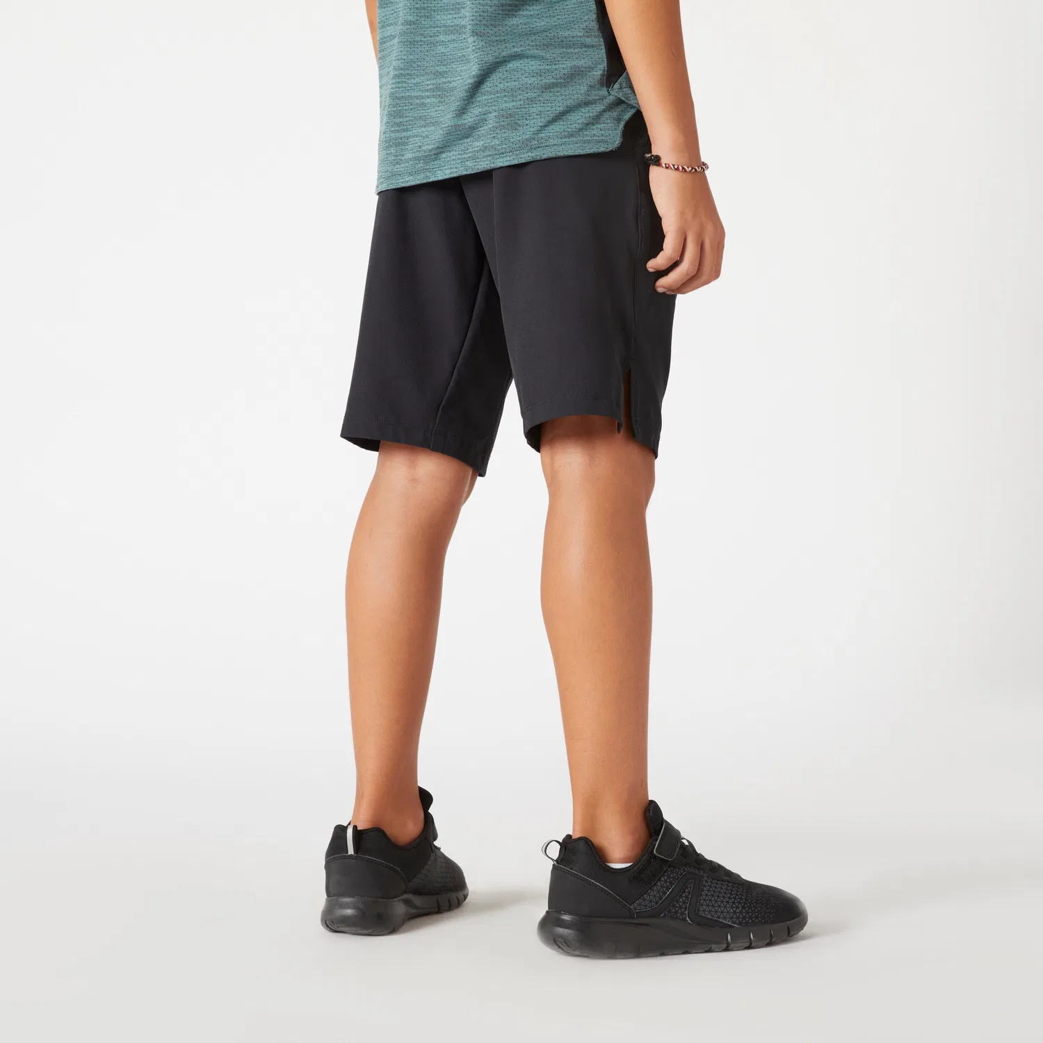 Детские шорты для мальчиков с эластичным поясом DECATHLON, Black/Black — фото 4