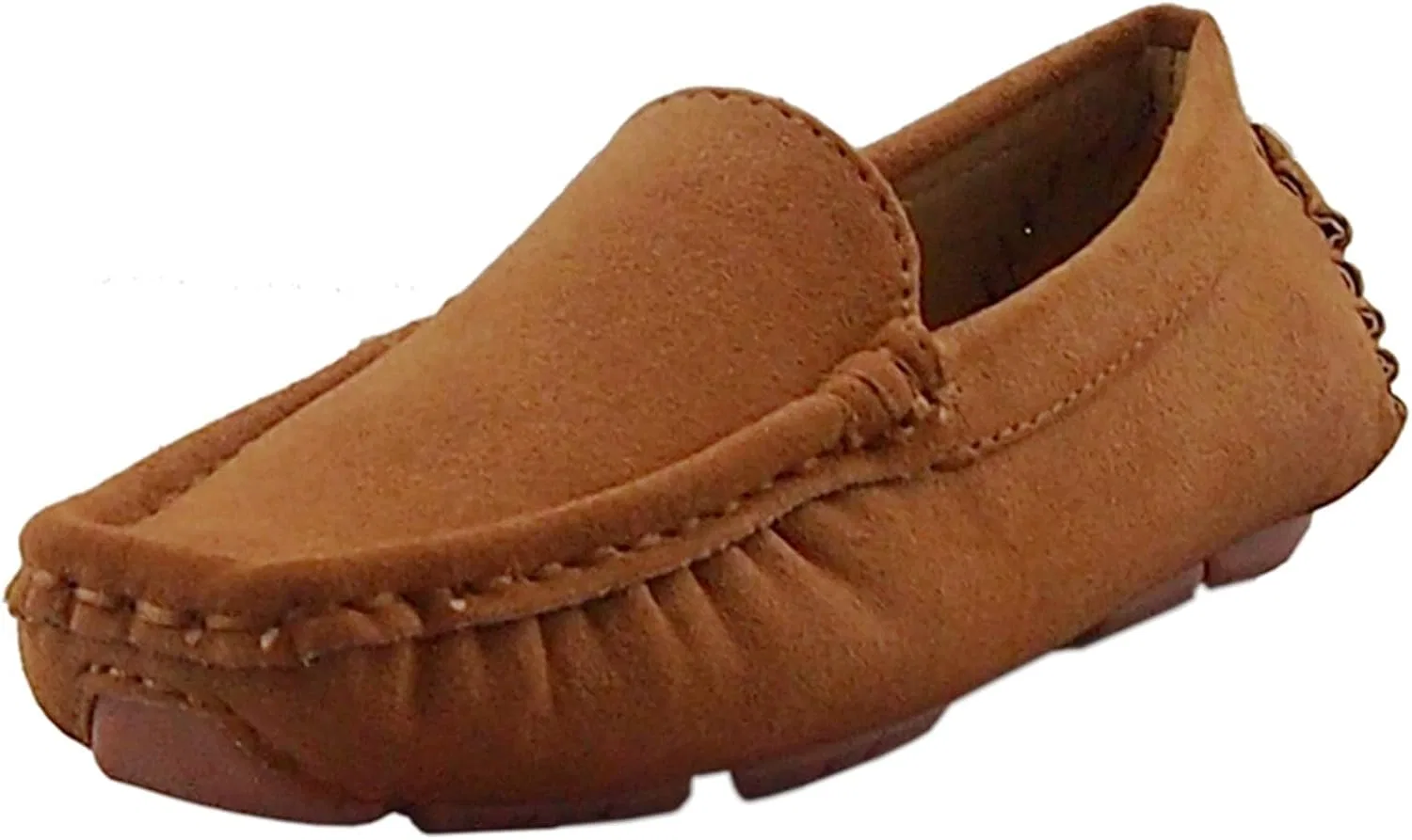Детские мокасины из замши с принтом DADAWEN, Brown